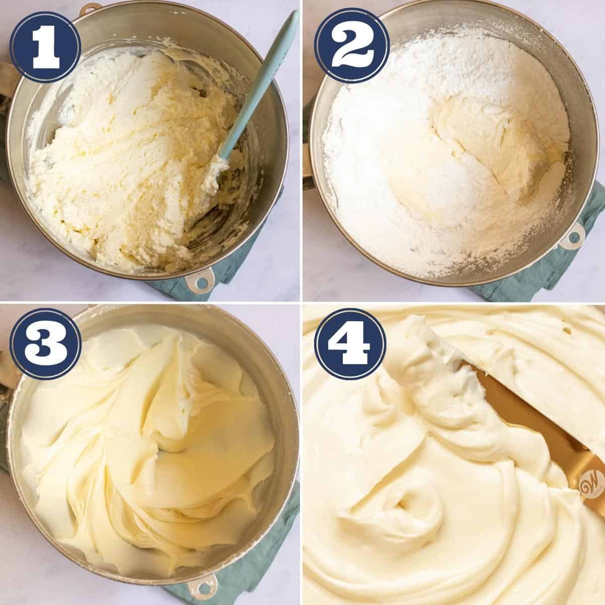 step by step photos how to make the no bake cheesecake filling in stand mixer