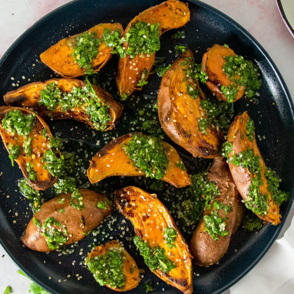 Chimichurri Sweet Potatoes