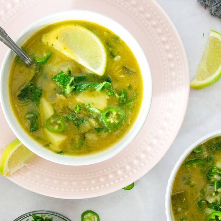 Zucchini Soup with Bok Choy & Potatoes