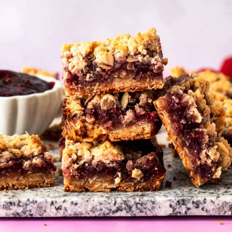 Gluten Free Raspberry Bars with Almond Flour