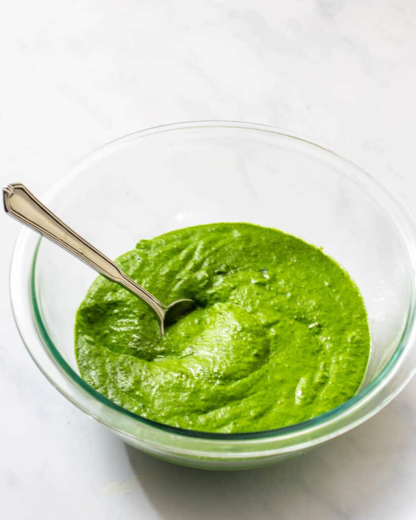 basil, parsley, kale & spinach pesto