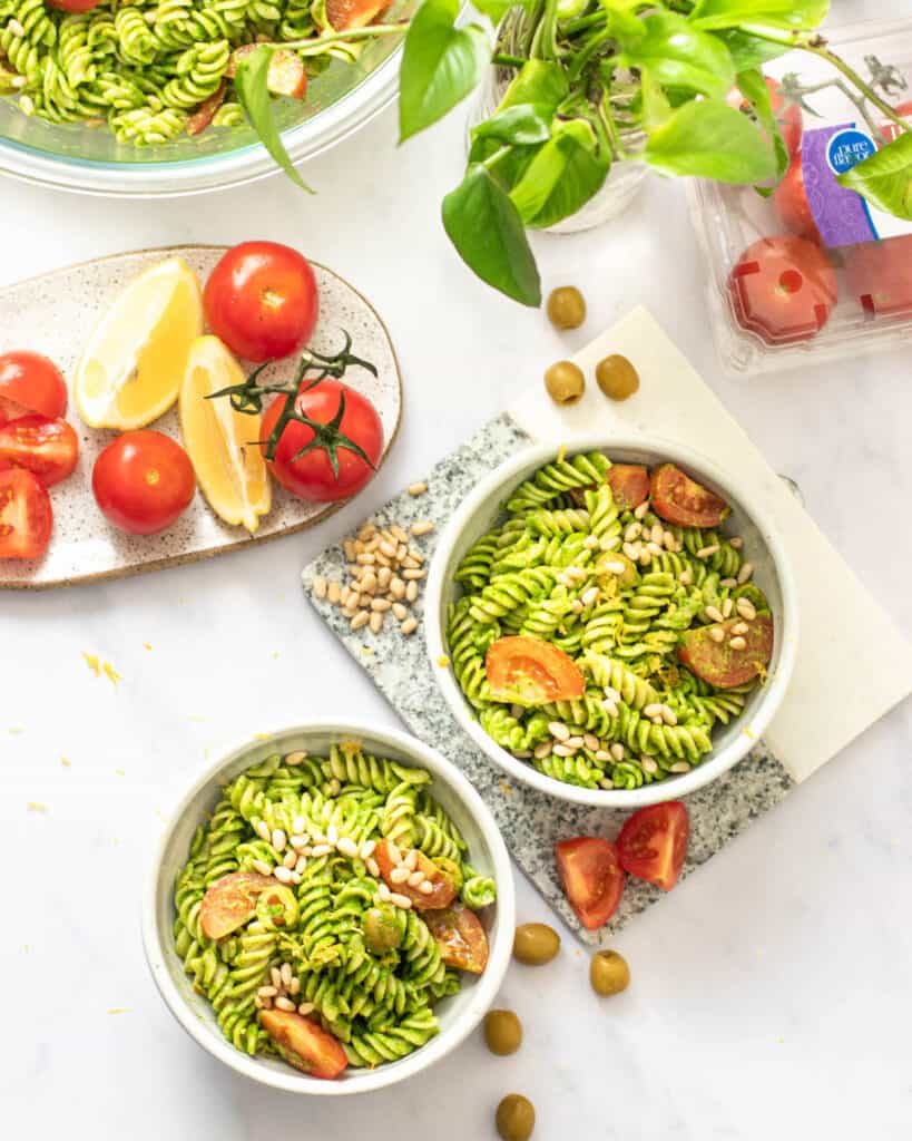 gluten free pesto pasta salad 