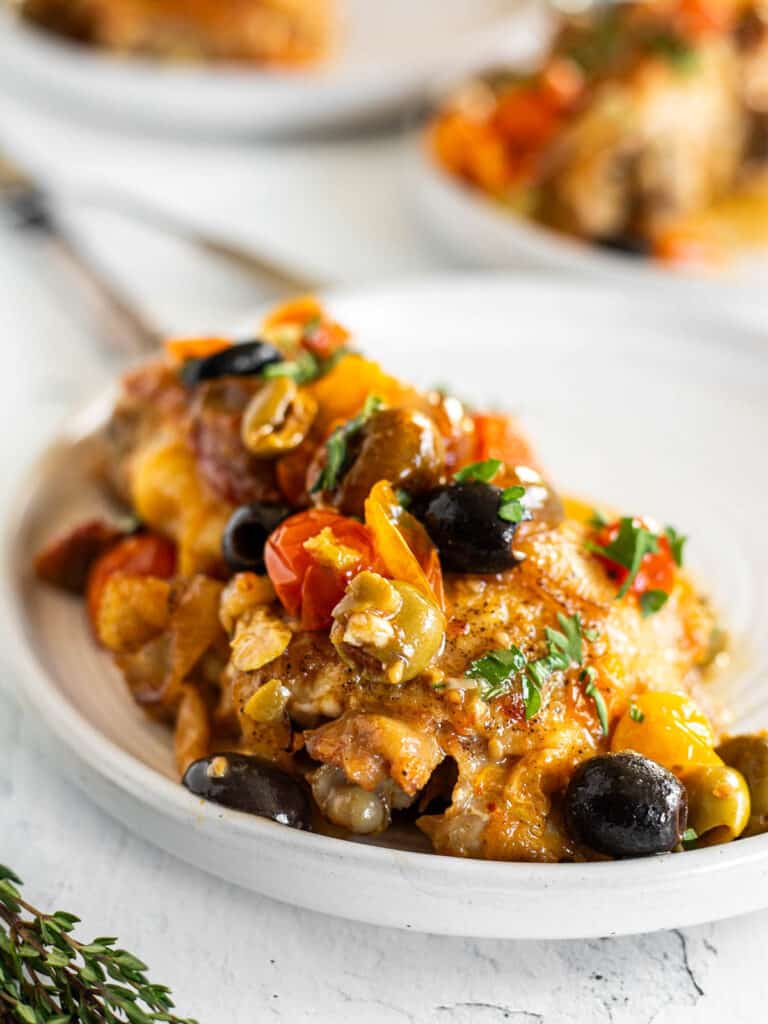 Chicken Thighs with Tomatoes and Olives