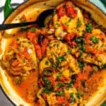 braised chicken thighs with tomatoes and olives