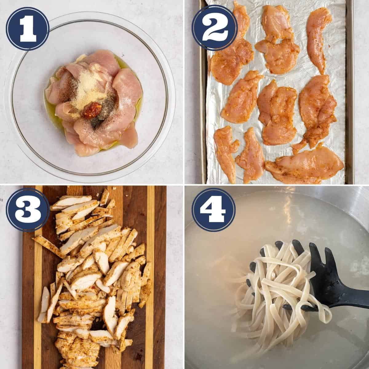 how to make spicy chicken pasta step by step images