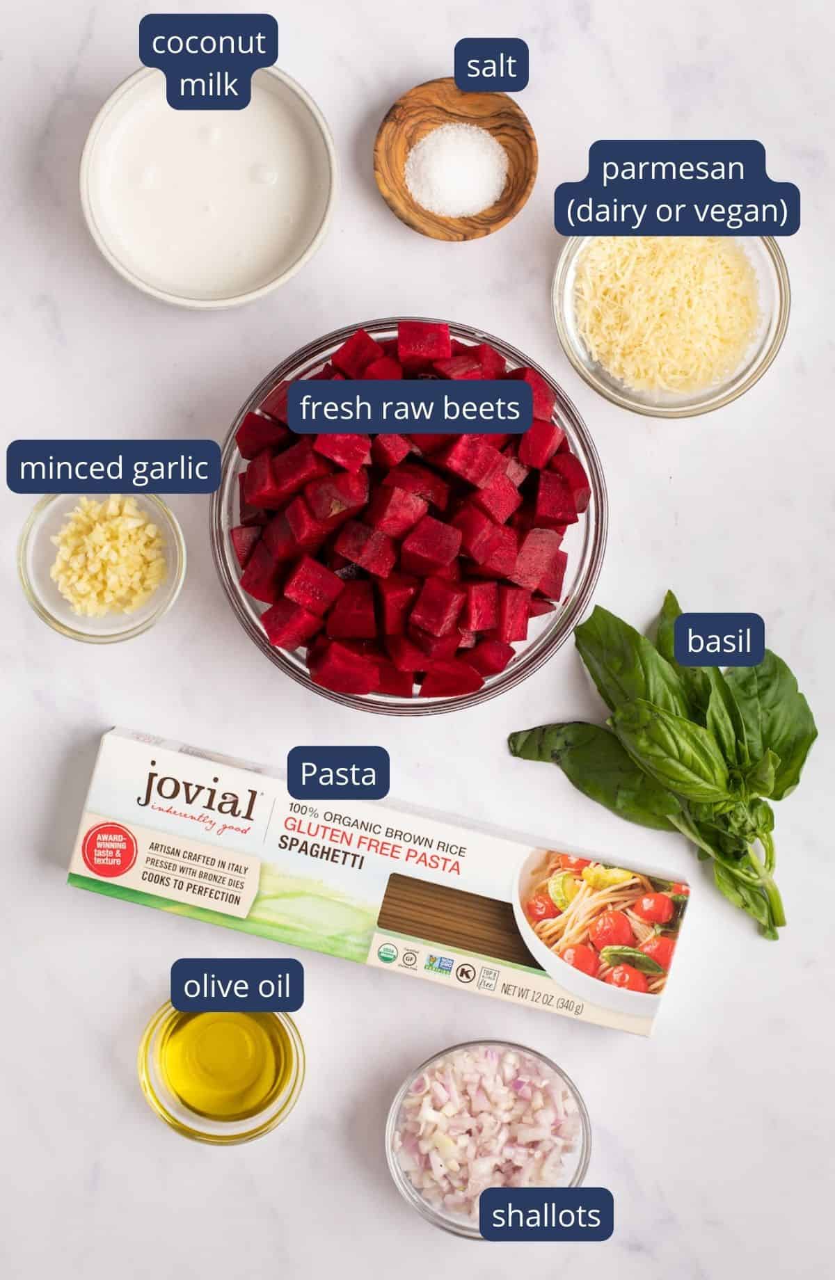 Barbie Pasta ingredients with text overlay