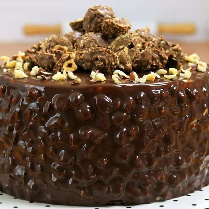 Ferrero Rocher Cake (Gluten-Free Chocolate Hazelnut Cake)